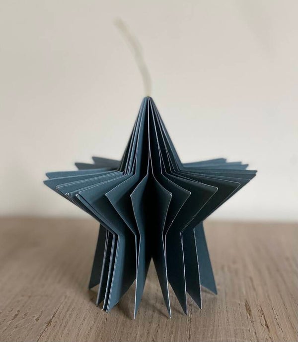 Ster papier hangdeco 15 cm 3 assortie