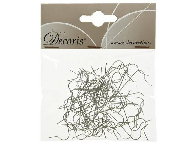 Kerstboomhaakjes zilver 50 stuks