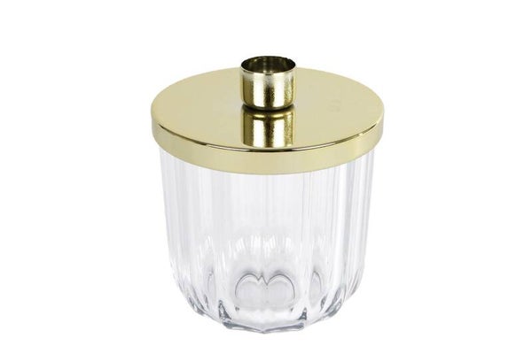 Kandelaar Luna L goud 9 x 9 x 11 cm