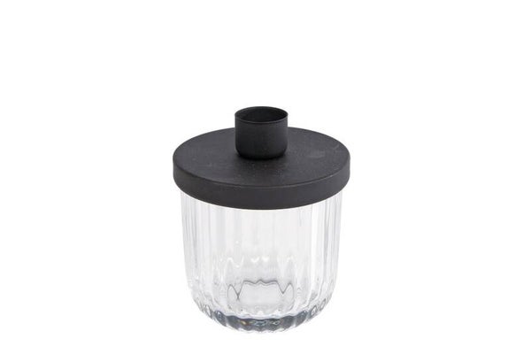 Kandelaar Luna S zwart 7,5 x 7,5 x 10 cm