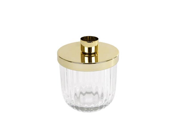 Kandelaar Luna S goud 7,5 x 7,5 x 10 cm