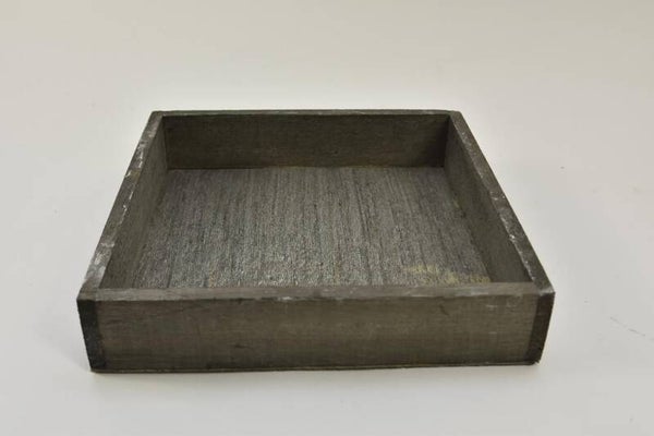 Houten tray greywash 20 x 20 x 4 cm