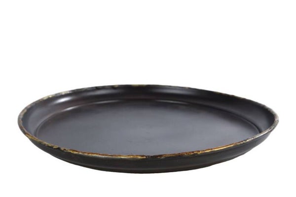 Onderbord Hidde zwart / goud Dia 25 x 2 cm