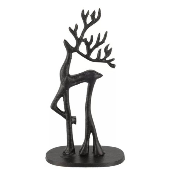 Rendier staand metaal zwart 20 cm