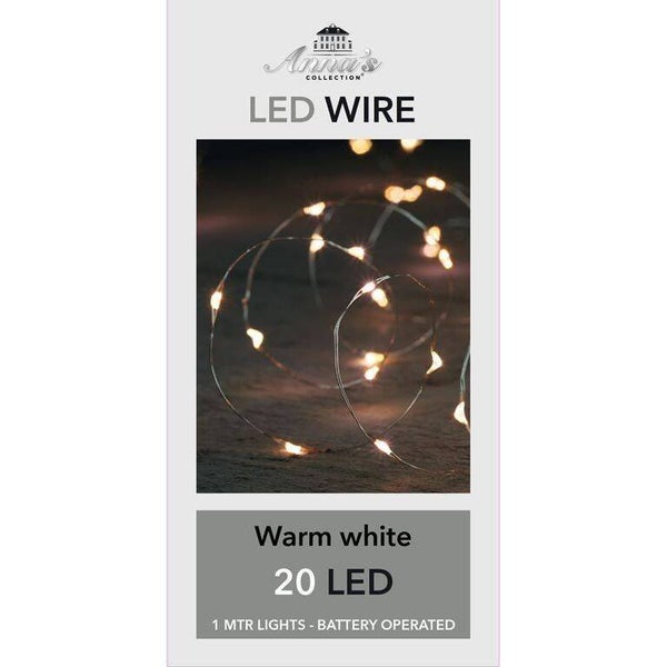 LED indoor verlichting 20 lampjes zilverdraad