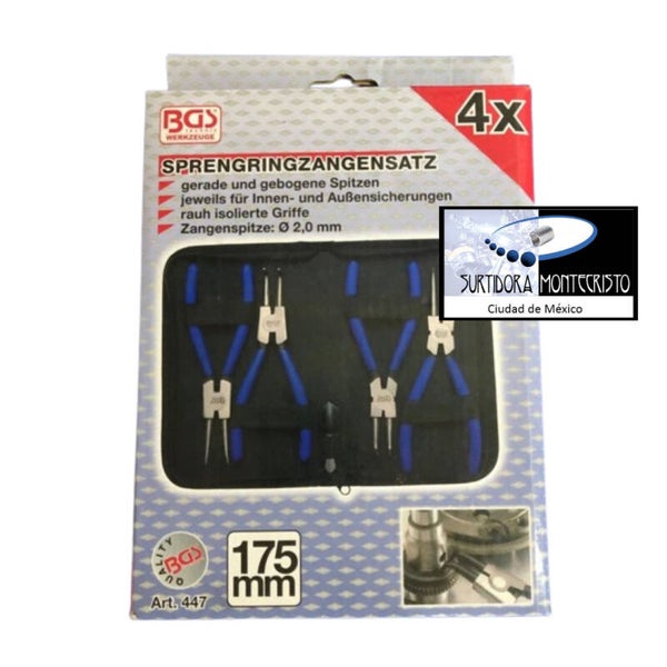 Juego de pinzas para seguro de anillos