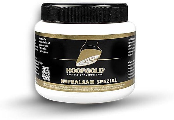 Hufbalsam Spezial – Huffett Pferd mit ätherischen Ölen, 2in1 Hufpflege bei Hufrissen, Strahlfäule & brüchigem Hufhorn – nährt, schützt & stärkt das Hufhorn – kaltgepresst - 500 ml