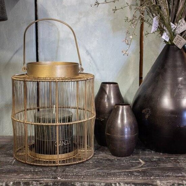 Windlicht Kolony Goudkleur.