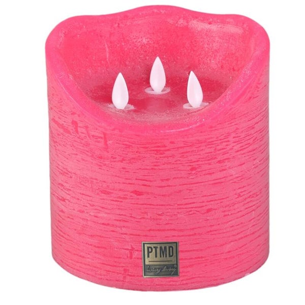 PTMD LED stompkaars op batterij XXL – Felroze – 15 x 15 cm