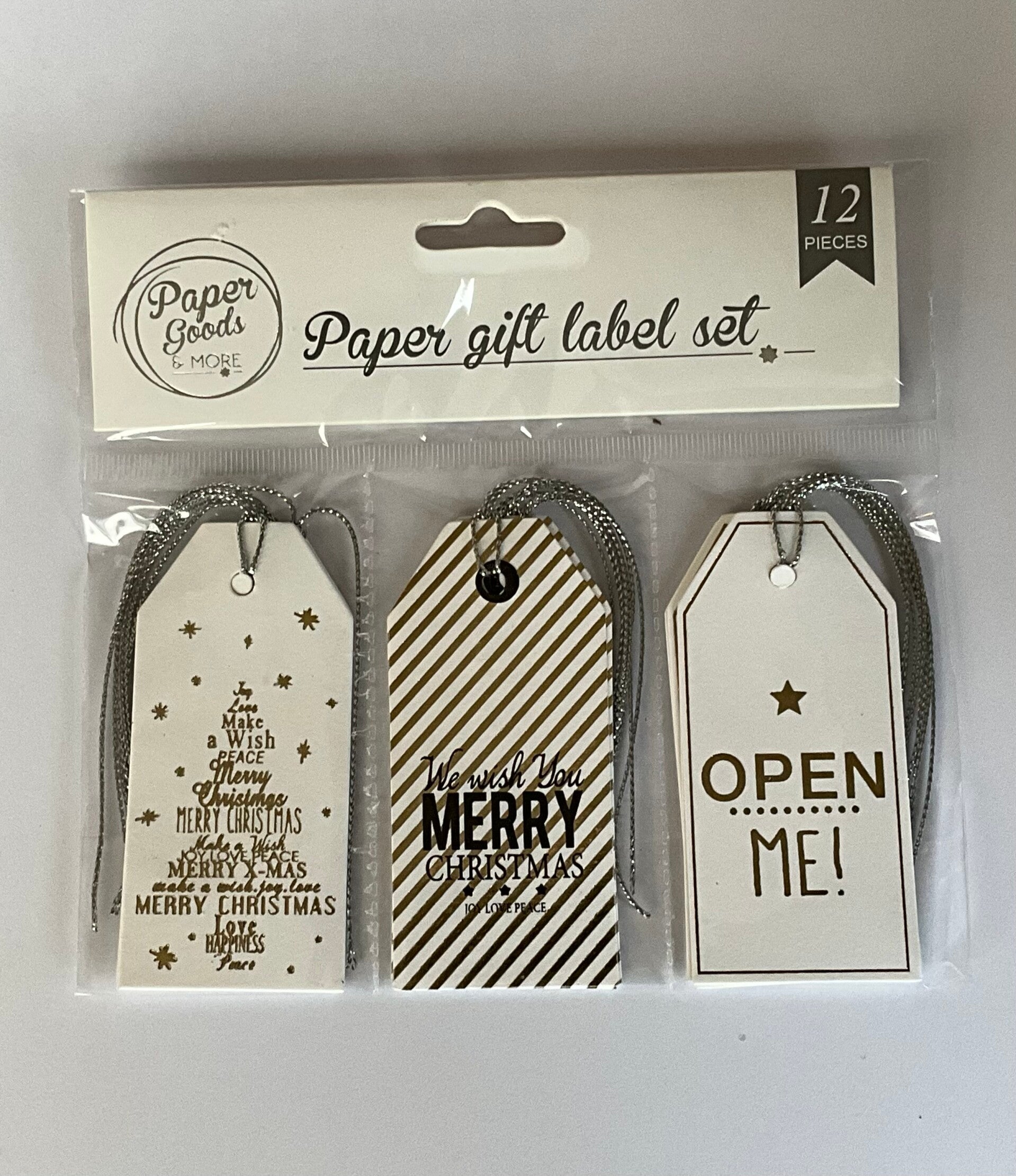 Kerst cadeaulabels – set van 12