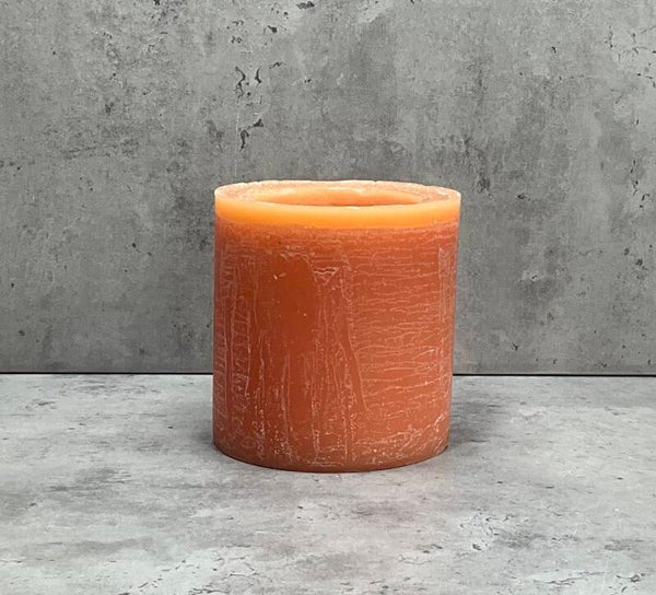 Serax windlicht van kaarsvet oranje