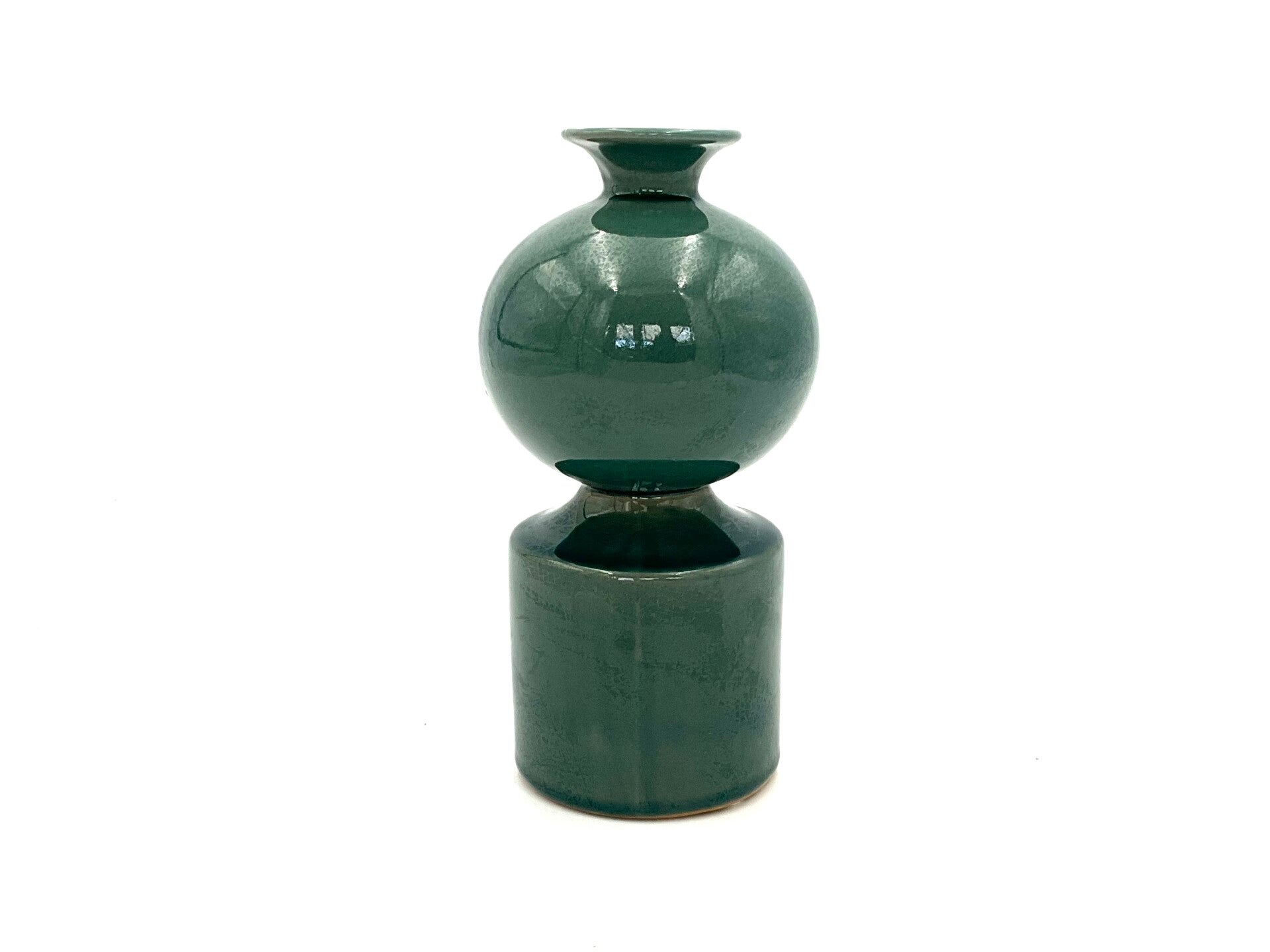 PTMD vaas groen met craquelé effect