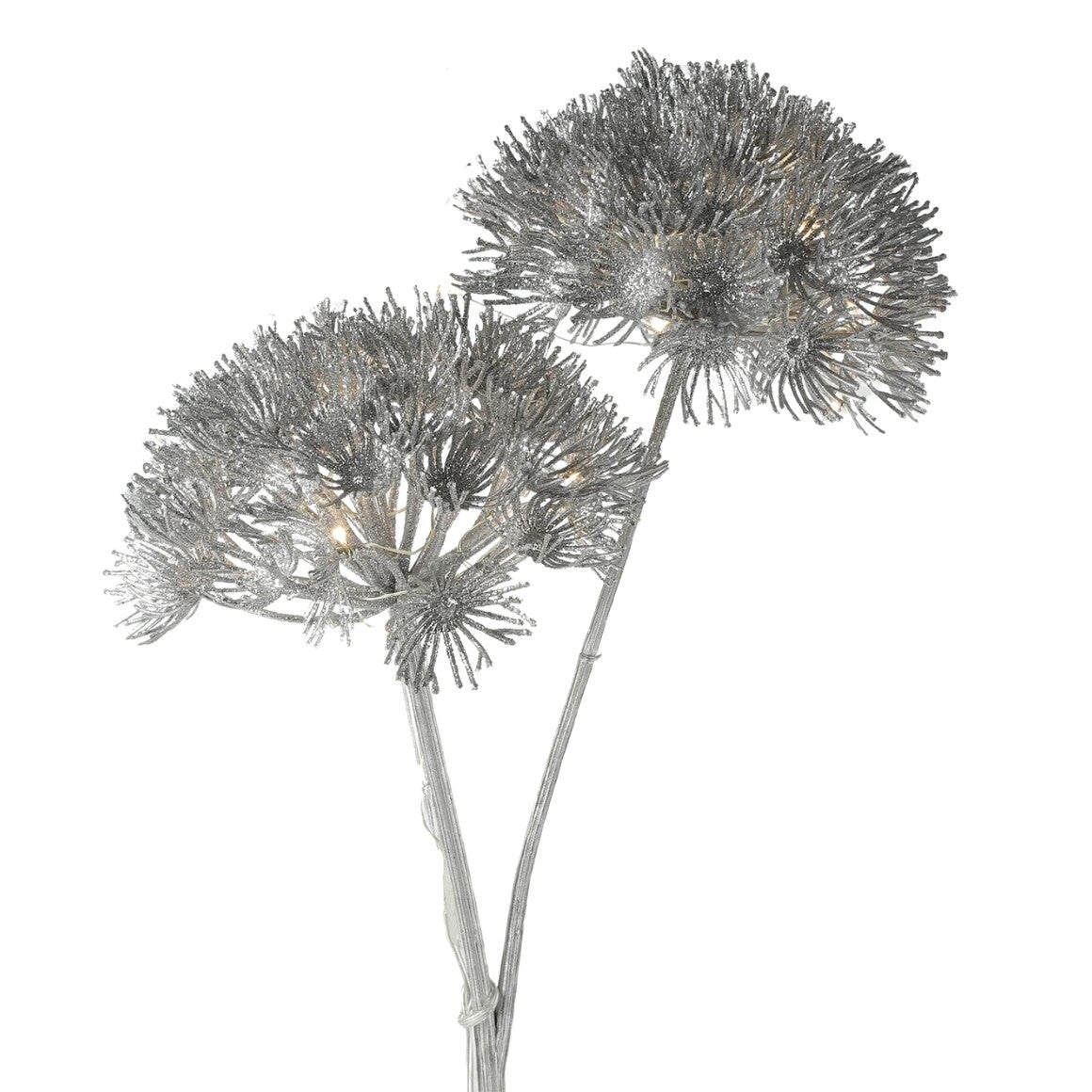 Heracleum led kunsttak, Zilver 2 schermen.