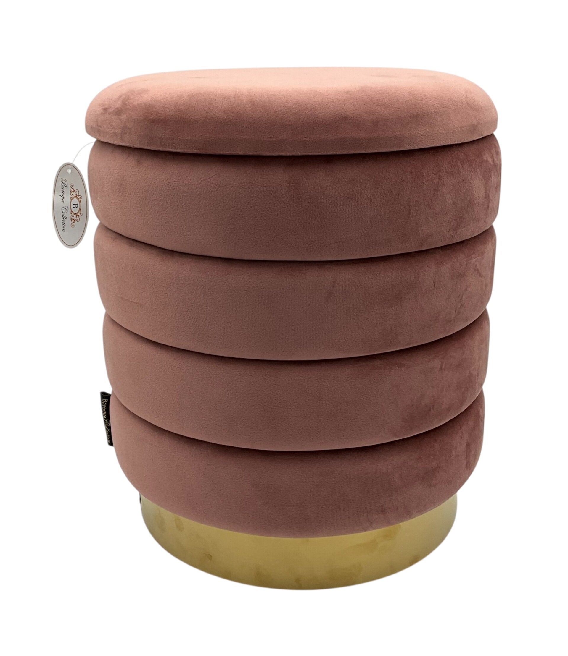 Baroque Collection – Velvet Poef met Opbergruimte