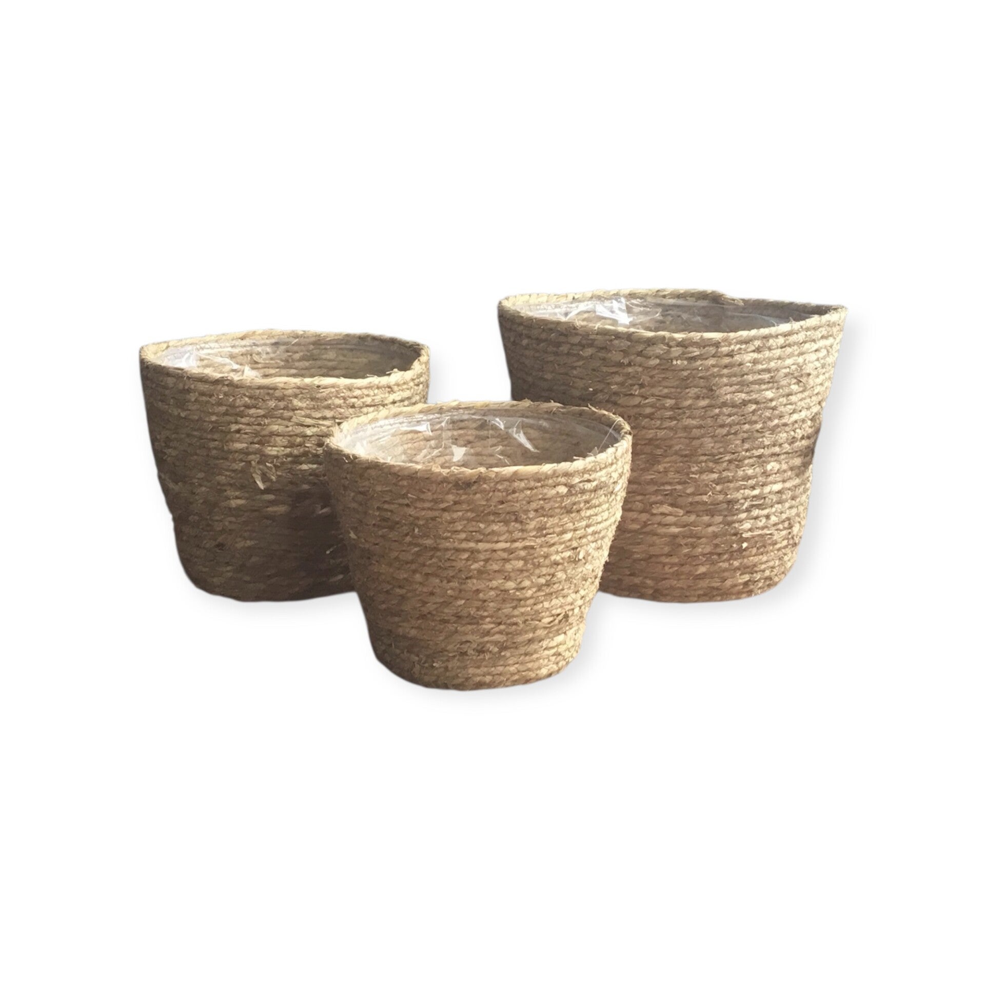 Manden set naturel - set van 3 stuks