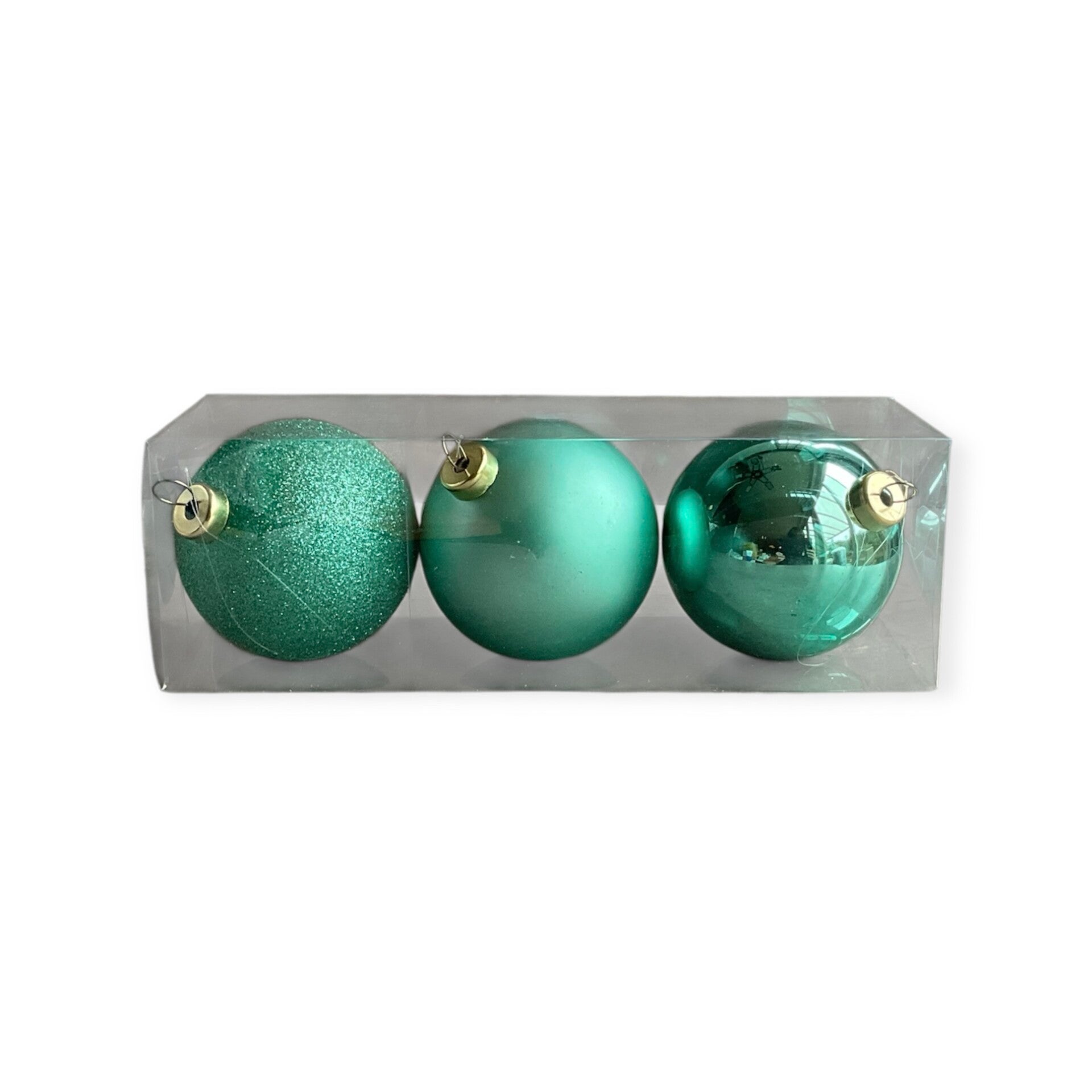 Kerstballen set turquoise