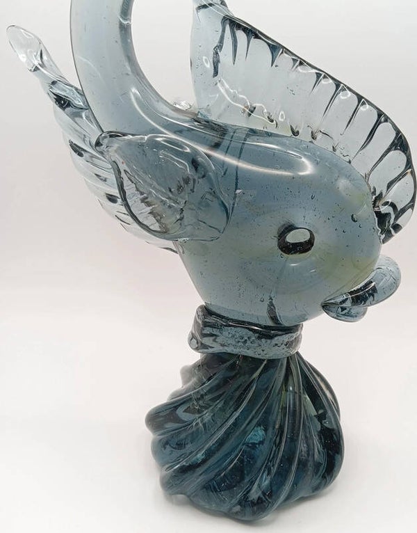 Joli décoration poisson en verre vintage