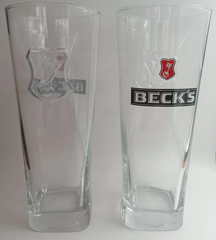 Lot de 6 très jolis verres à bière publicitaire Beck's de 0,5L
