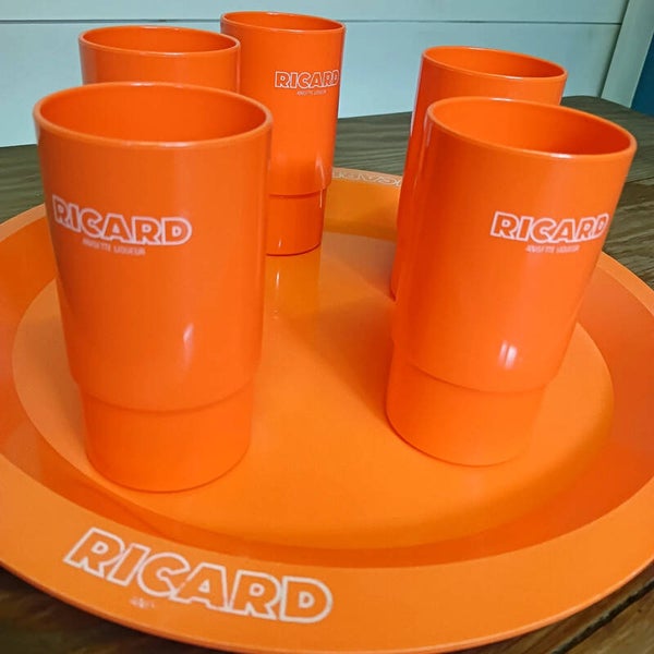 Ensemble à orangeade publicitaire vintage