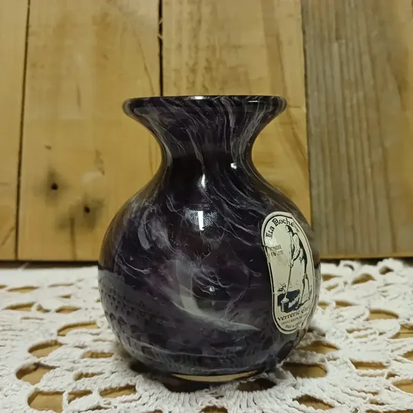 Très joli ancien petit vase boule La Rochère