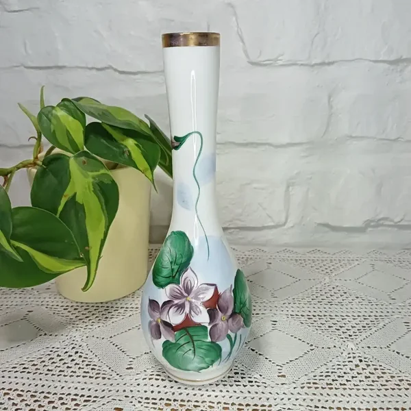 Très joli soliflore vintage en opaline