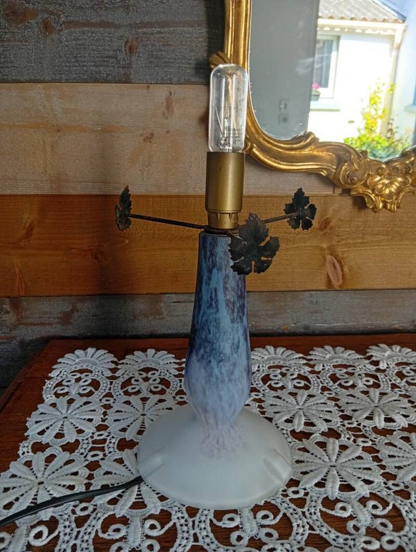 Magnifique pied de lampe en pâte de verre