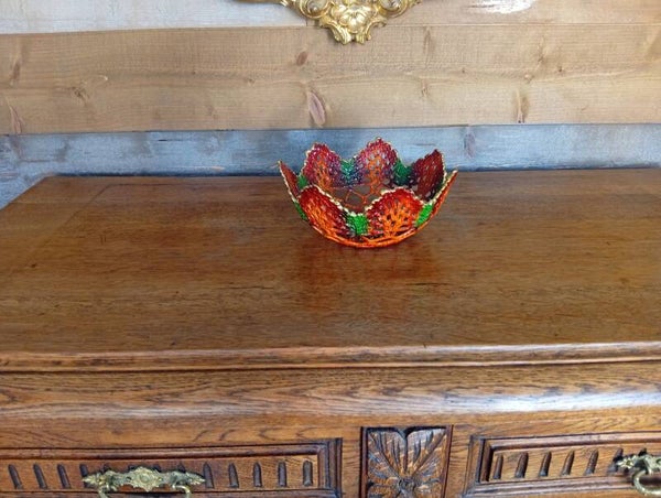 Magnifique corbeille/vide-poche vintage