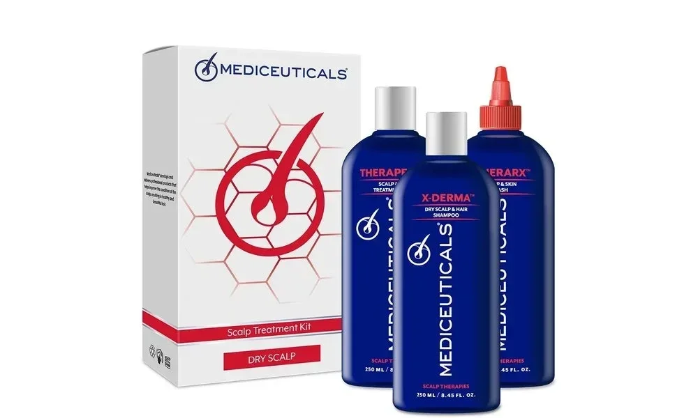 Mediceuticals Dry Scalp Treatment Kit voor droge hoofdhuid en droog haar.