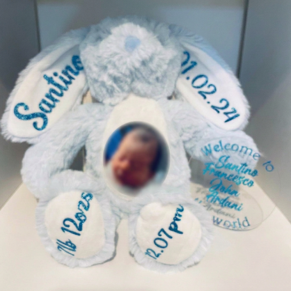 Personalised Plushie toys. Perfect gift for a newborn or special birthday keepsakes.