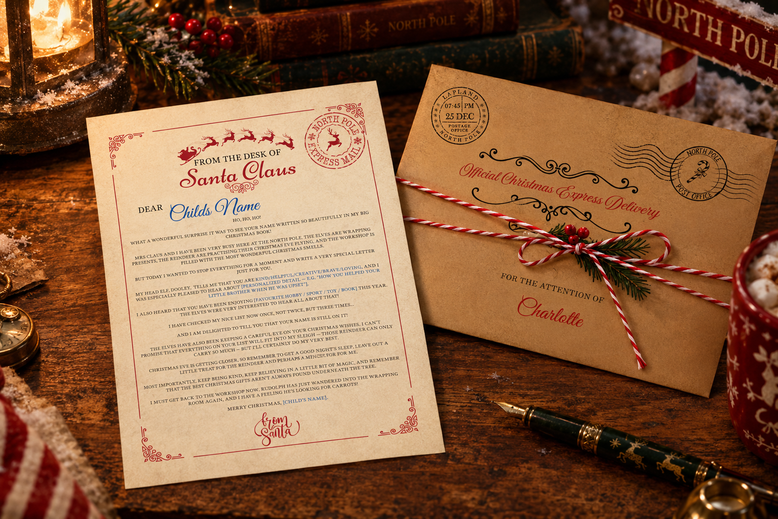 Personalised Childs letter from Santa. Santa Letter.