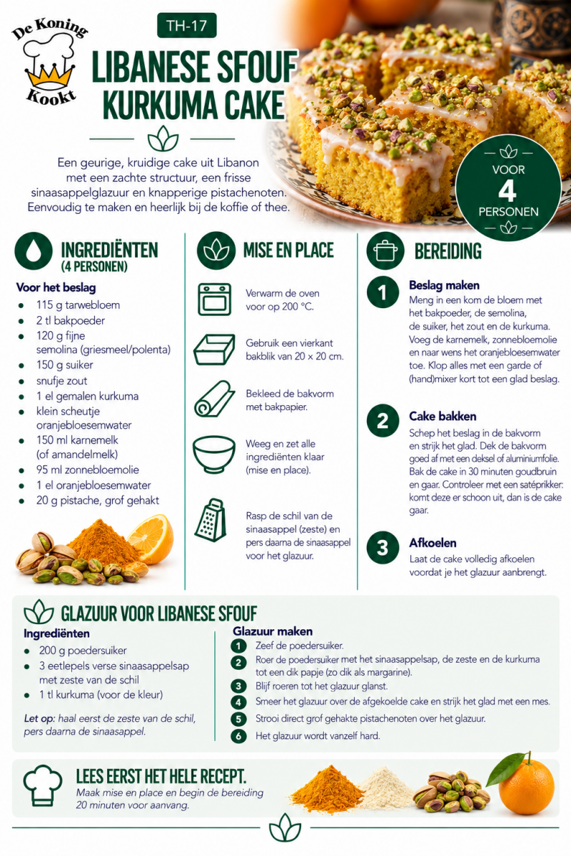Resept Libanese Sfouf kurkuma cake