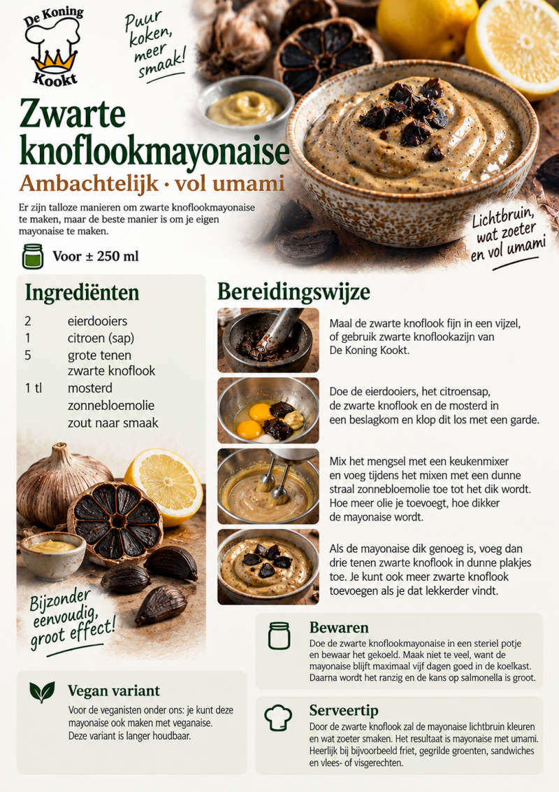 Resept Zwarte knoflook mayonaise