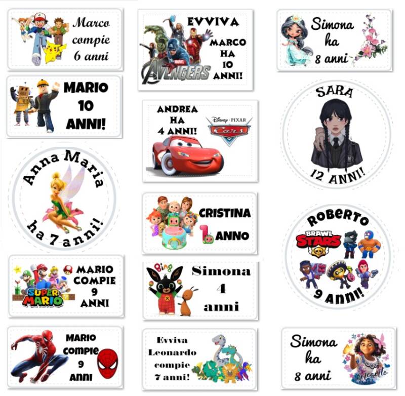 Etichetta adesiva personalizzata - vedi opzioni