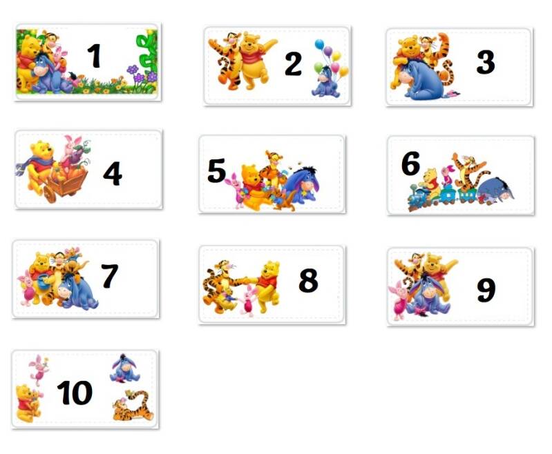 Etichetta adesiva personalizzata Winnie Pooh - vedi opzioni