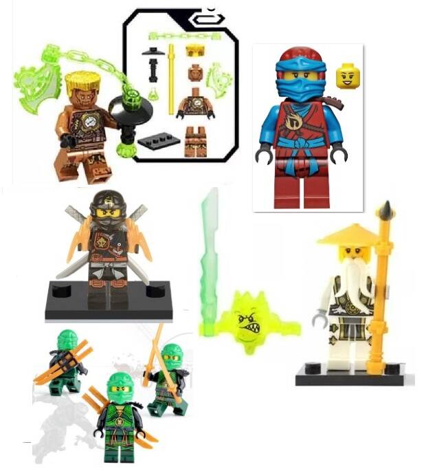 Ninjago (Ninja Go) - Minifigura di mattoncini a scelta (da costruire)