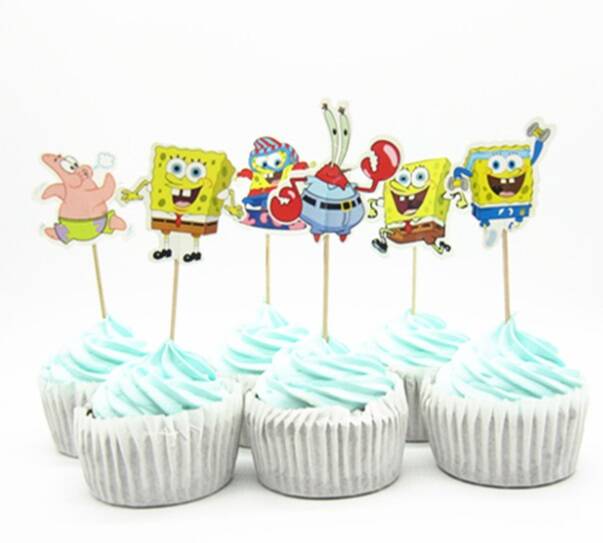 Toppers Spongebob - set 6 pezzi - lunghezza a scelta