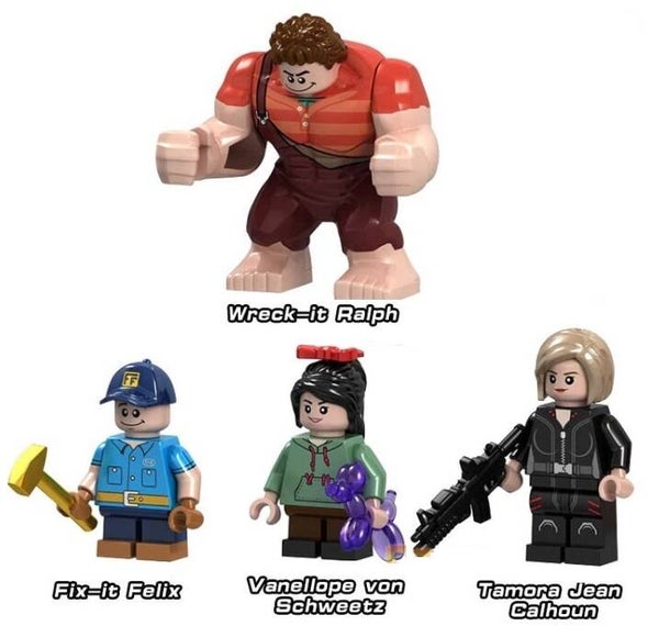 Ralph Rompe Internet - set 4 Minifigure di mattoncini (da costruire)