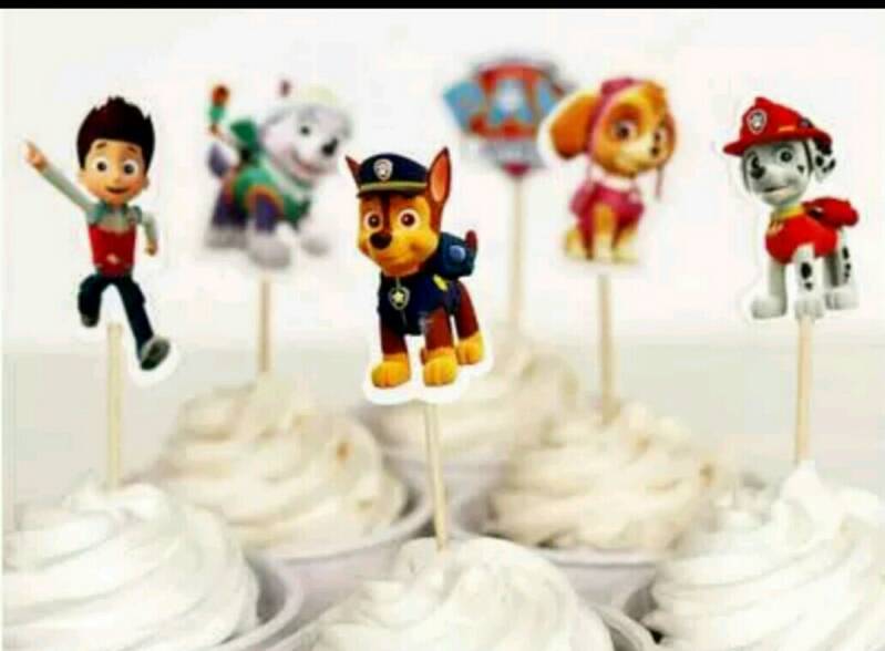 Toppers Paw Patrol set A - 6 pezzi - lunghezza a scelta