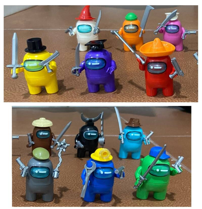 Among Us - Minifigura di mattoncini a scelta (da costruire)