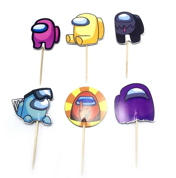 Toppers Among Us - set 6 pezzi - lunghezza a scelta