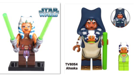 Ahsoka (Star Wars) - Minifigura di mattoncini a scelta (da costruire)