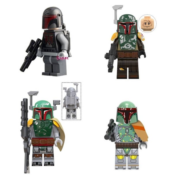 Boba Fett (The Mandalorian) - Minifigura di mattoncini a scelta (da costruire)