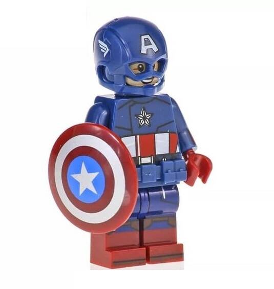 Captain America - Minifigura di mattoncini a scelta (da costruire)