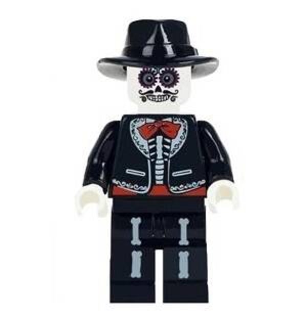 Scheleton (Giorno dei Morti) - Minifigura di mattoncini (da costruire)