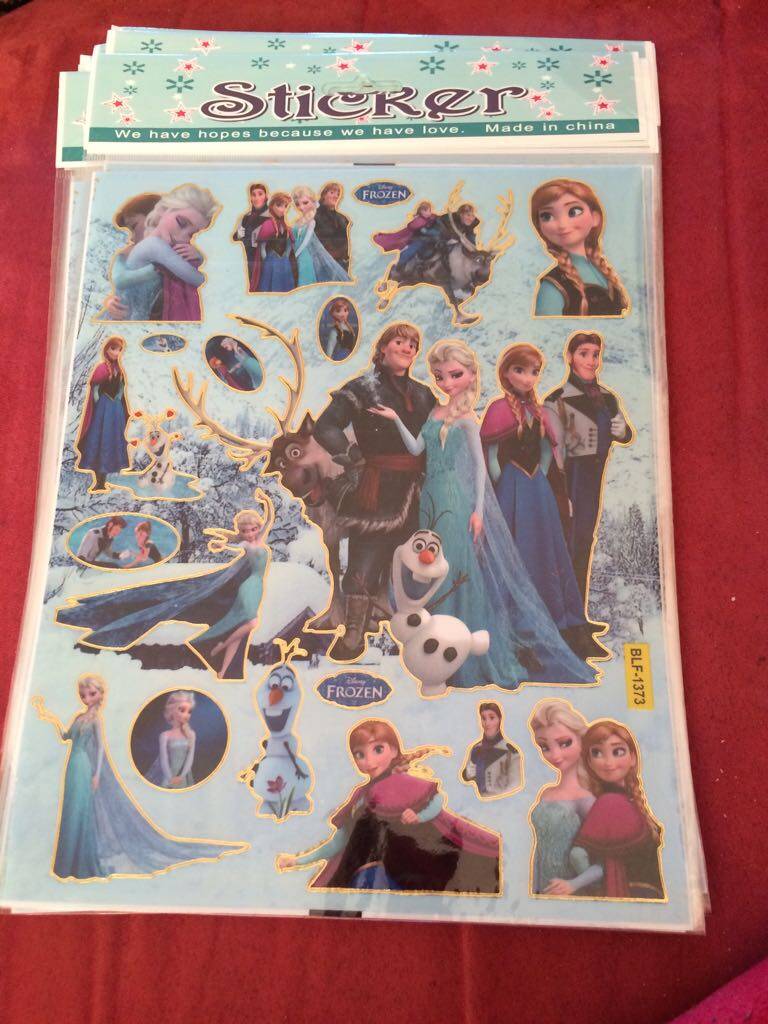 Adesivi Fr0zen - 1 foglio A4 (20x25cm)