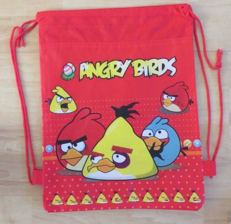 Borsa da ginnastica 27x36cm Angry Birds A