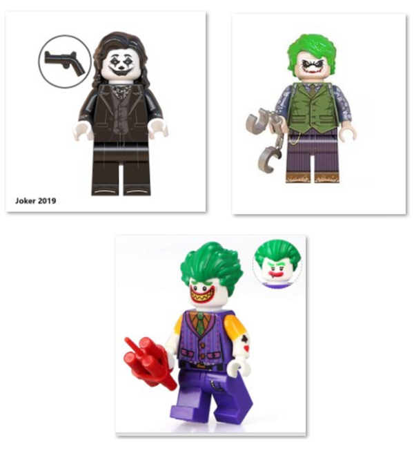 Joker - Minifigura di mattoncini a scelta (da costruire)
