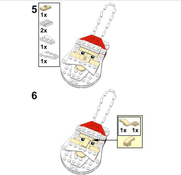 Addobbo Natalizio Babbo Natale (mattoncini da costruire) 6cm