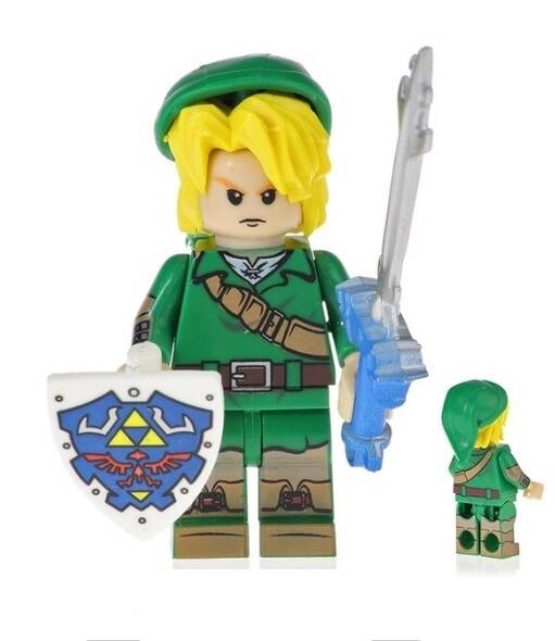Link (La legenda di Zelda) - Minifigura di mattoncini (da costruire)
