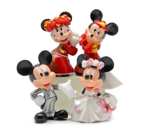 Topolino e Minni - set matrimonio B - 4 figure